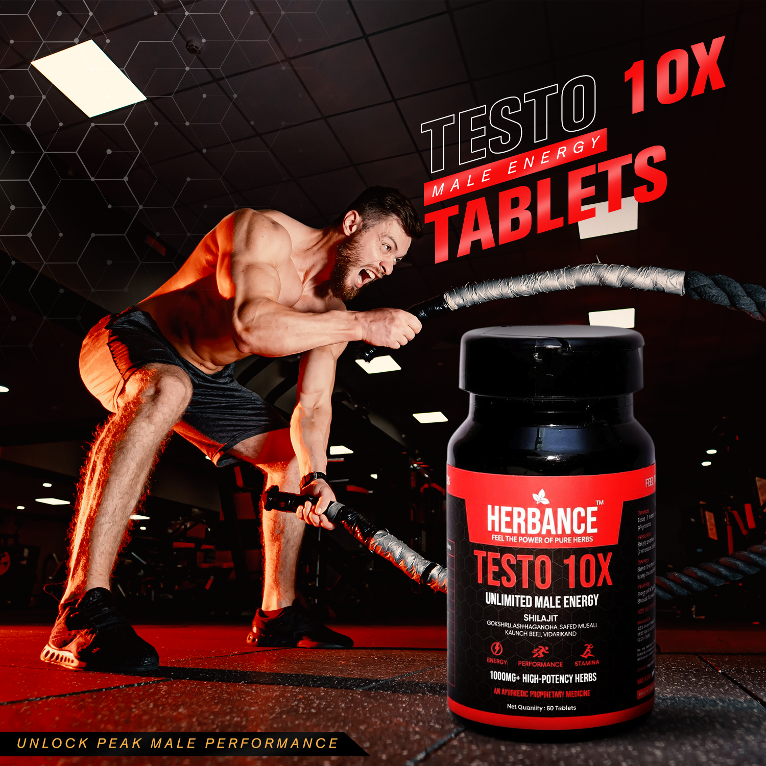 Herbance Testo 10X – Unlimited Male Energy