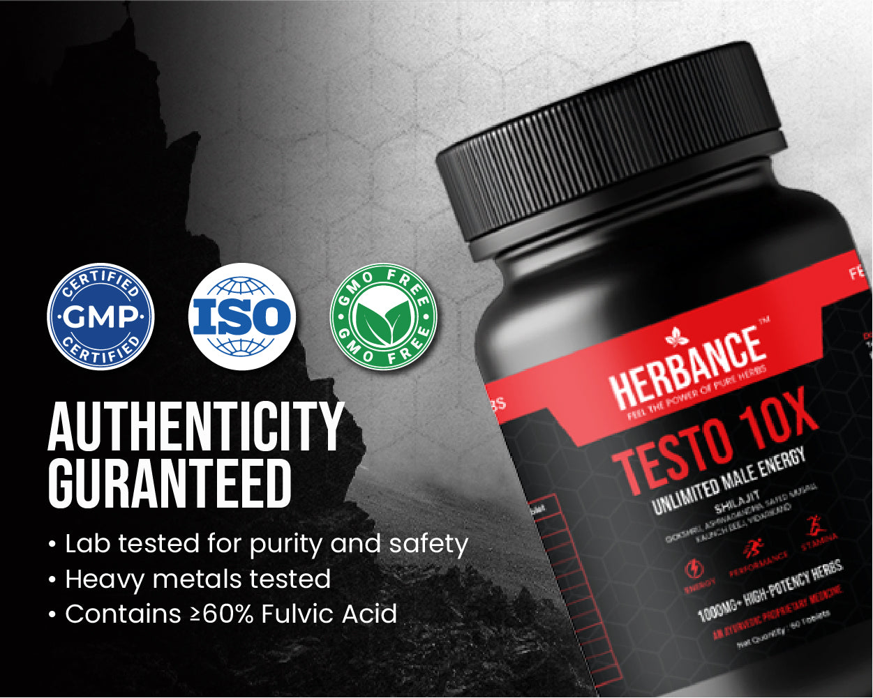 Herbance Testo 10X – Unlimited Male Energy
